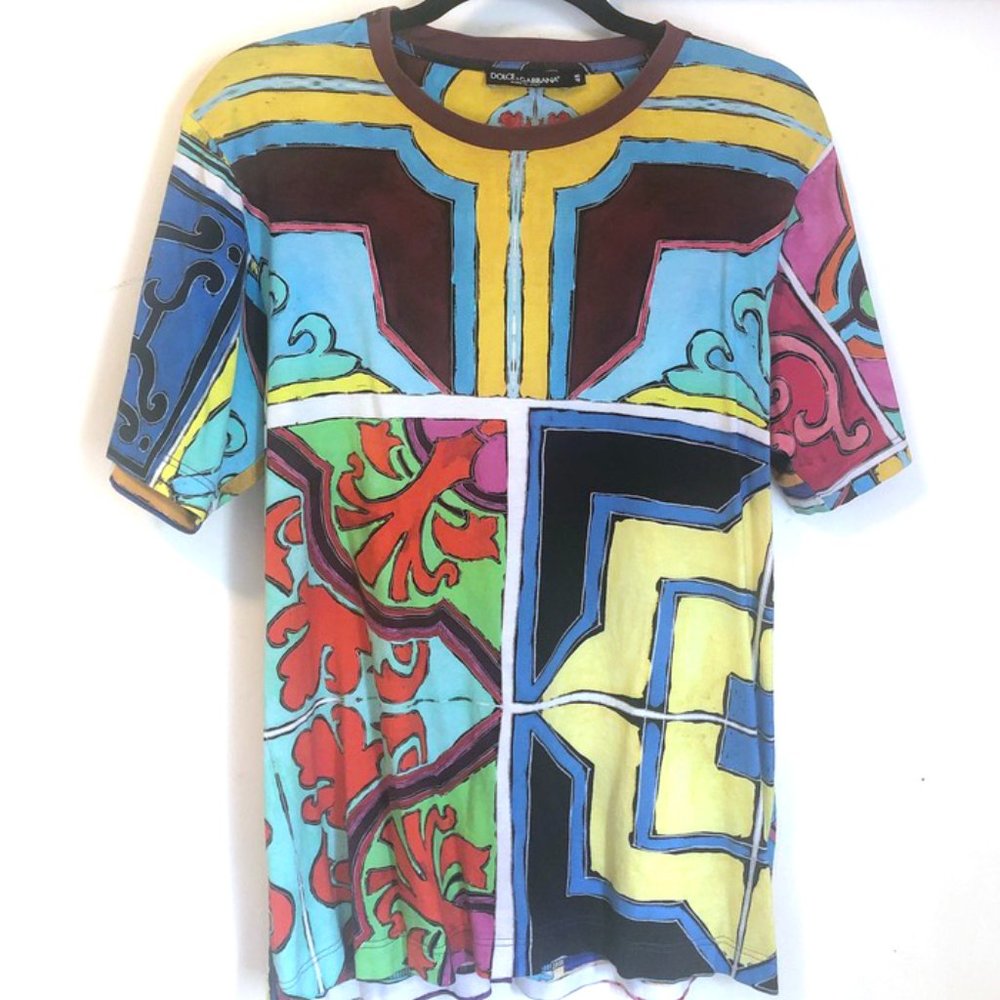 Dolce & Gabbana Graphic T-Shirt Size 48 (Men, Italian)